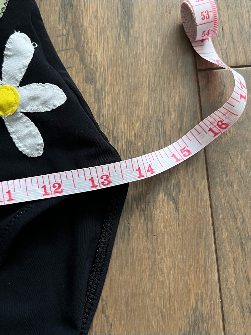 Gottex Black One-Piece Swimsuit with Orange Trim and Floral Appliqués US 8 - Picture 10 of 11